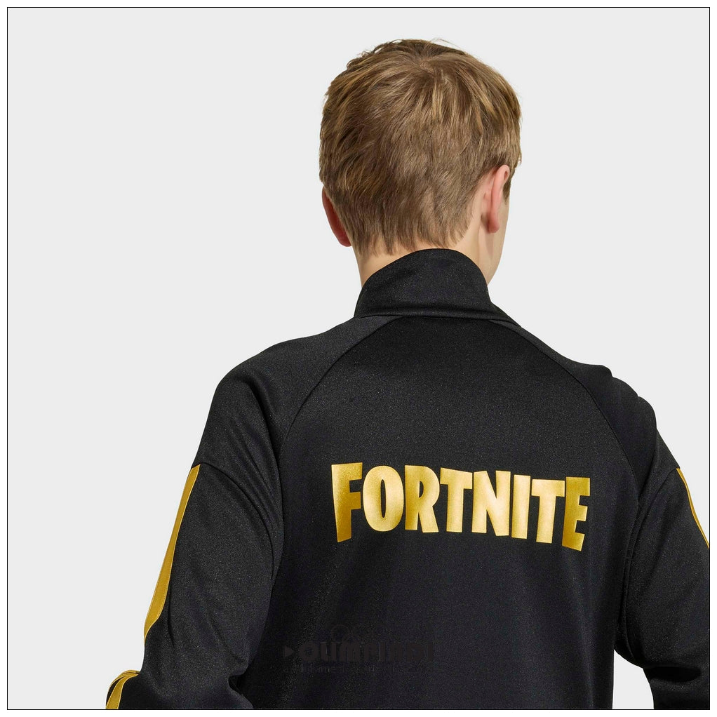 Felpa Giacca Junior Adidas x Fortnite Nera e Oro - HZ0905
