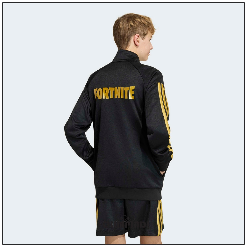 Felpa Giacca Junior Adidas x Fortnite Nera e Oro - HZ0905