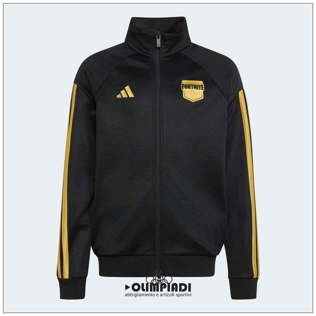 Felpa Giacca Junior Adidas x Fortnite Nera e Oro - HZ0905