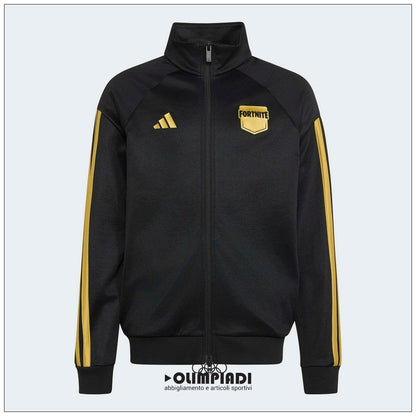 Felpa Giacca Junior Adidas x Fortnite Nera e Oro - HZ0905
