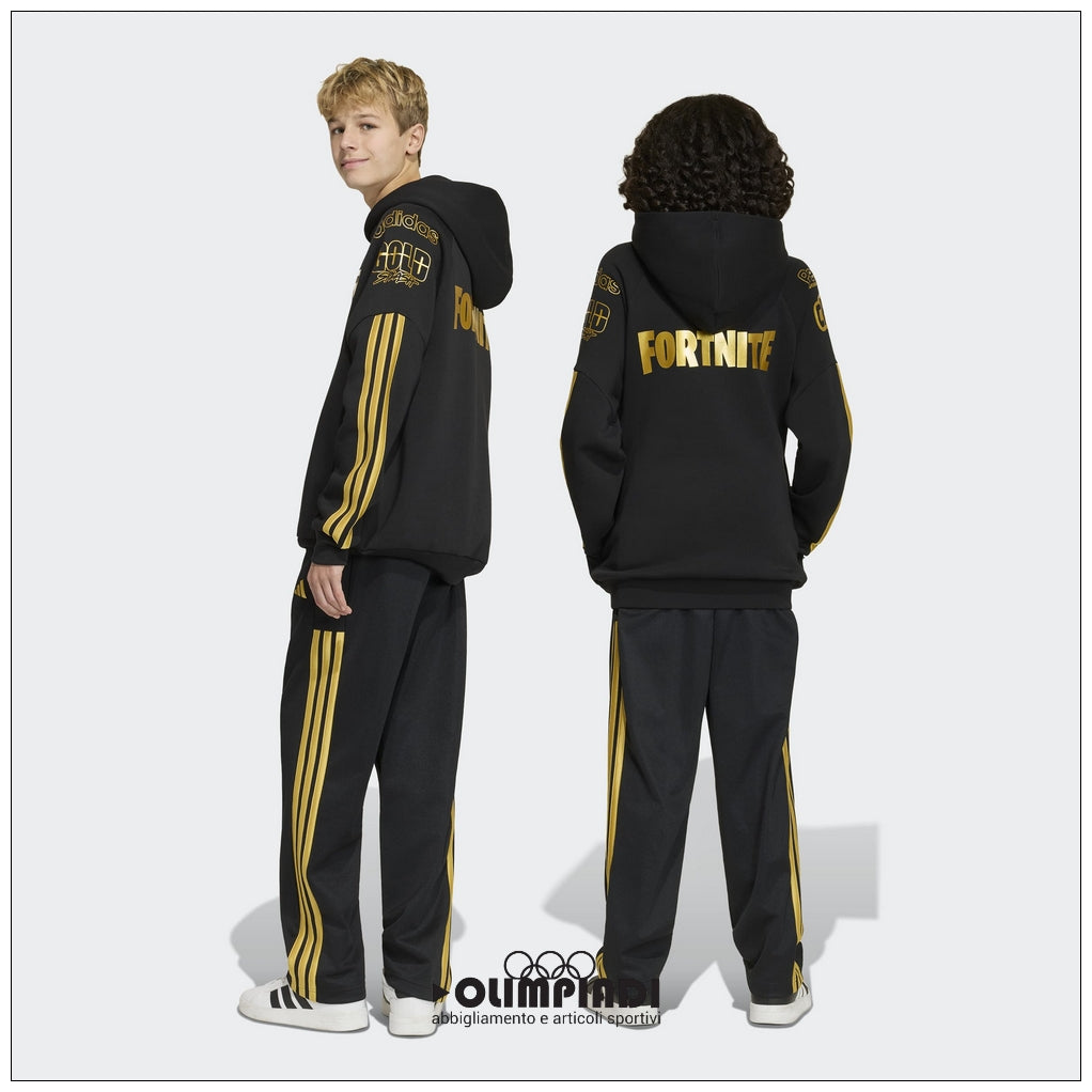 Pantaloni Junior Adidas x Fortnite Neri e Oro - HZ0907
