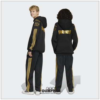 Pantaloni Junior Adidas x Fortnite Neri e Oro - HZ0907