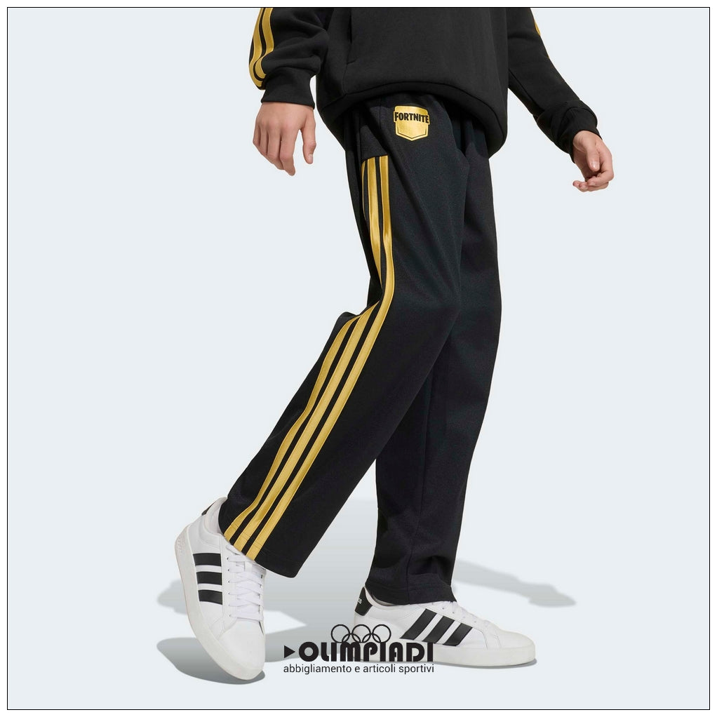 Pantaloni Junior Adidas x Fortnite Neri e Oro - HZ0907