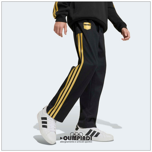 Pantaloni Junior Adidas x Fortnite Neri e Oro - HZ0907