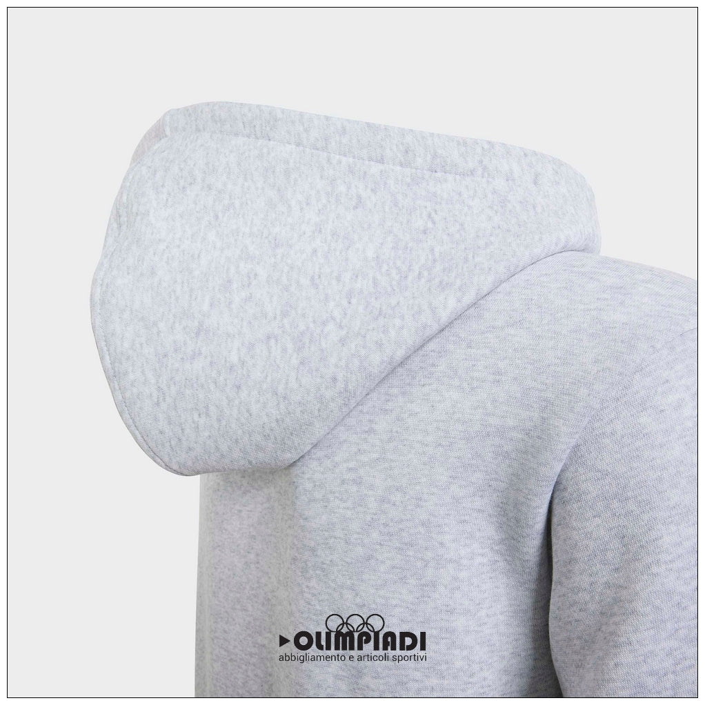 Felpa Junior Adidas 3-Stripes Full-Zip Grigia e Blu - KQ9050