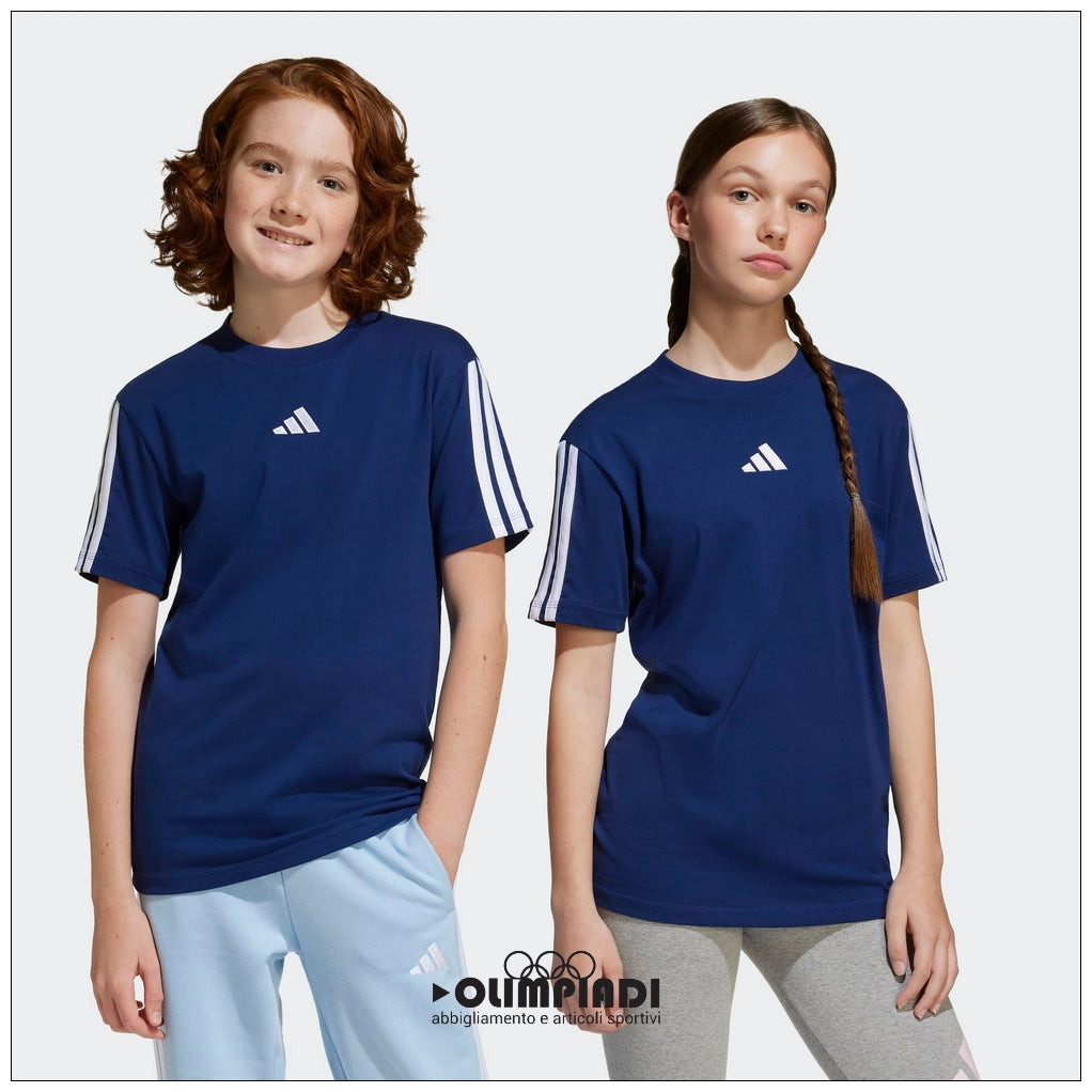 T-Shirt Junior Adidas 3-Stripes Blu - JD6490