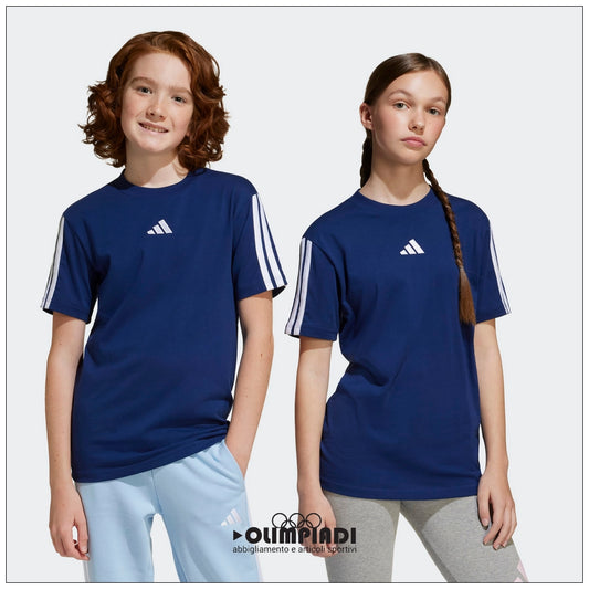 T-Shirt Junior Adidas 3-Stripes Blu - JD6490