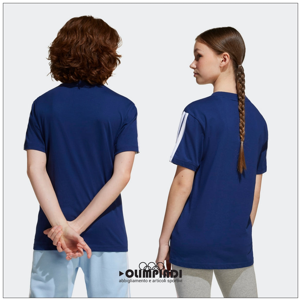 T-Shirt Junior Adidas 3-Stripes Blu - JD6490