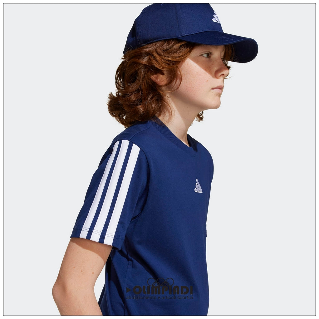 T-Shirt Junior Adidas 3-Stripes Blu - JD6490