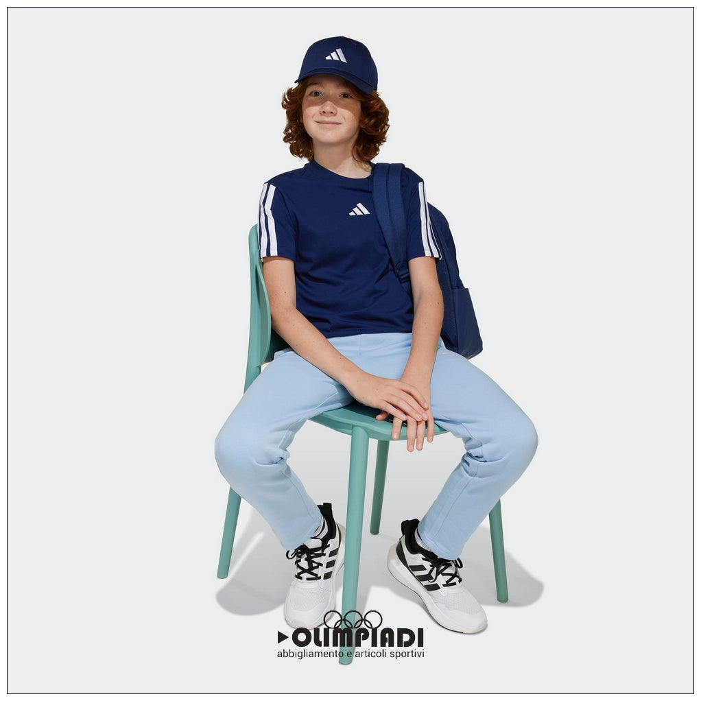T-Shirt Junior Adidas 3-Stripes Blu - JD6490