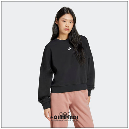 Felpa Donna Adidas Sportswear Girocollo Nera - JC5932