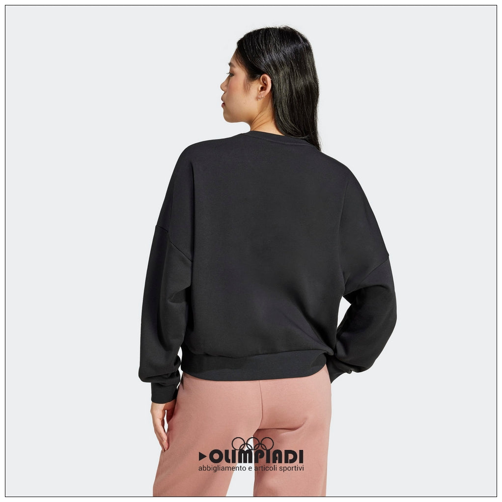 Felpa Donna Adidas Sportswear Girocollo Nera - JC5932