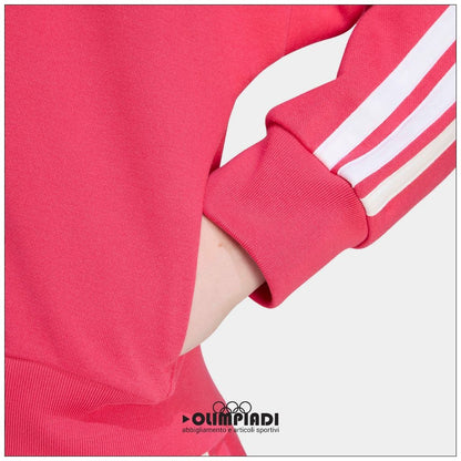 Felpa Donna Adidas 3-Stripes Full-Zip Rosa Power Pink - KF8323