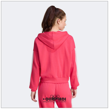 Felpa Donna Adidas 3-Stripes Full-Zip Rosa Power Pink - KF8323
