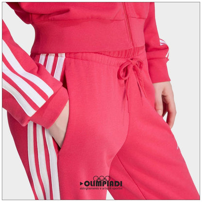 Pantaloni Donna Adidas 3-Stripes French Terry Rosa Power Pink - KF8339