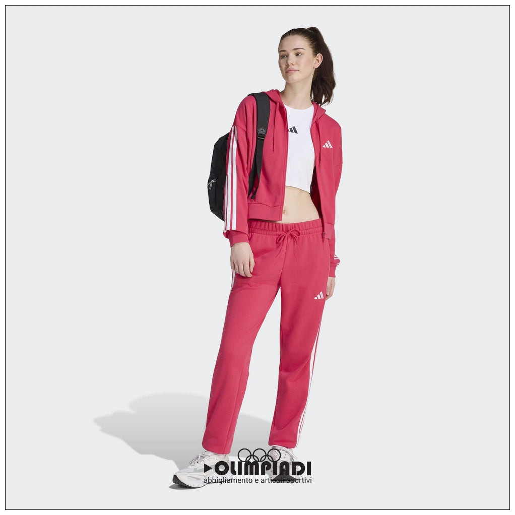 Pantaloni Donna Adidas 3-Stripes French Terry Rosa Power Pink - KF8339