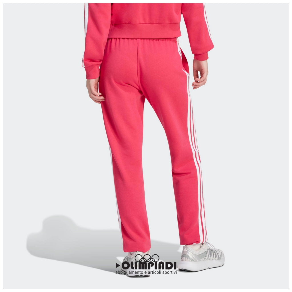 Pantaloni Donna Adidas 3-Stripes French Terry Rosa Power Pink - KF8339