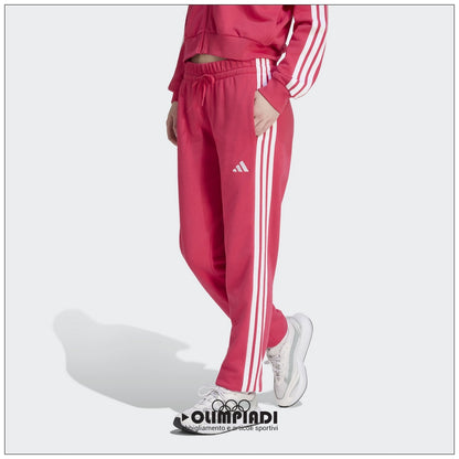 Pantaloni Donna Adidas 3-Stripes French Terry Rosa Power Pink - KF8339