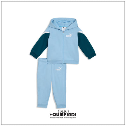 Tuta Sportiva Neonati Puma Minicats Ess Block Celeste - 695786-38