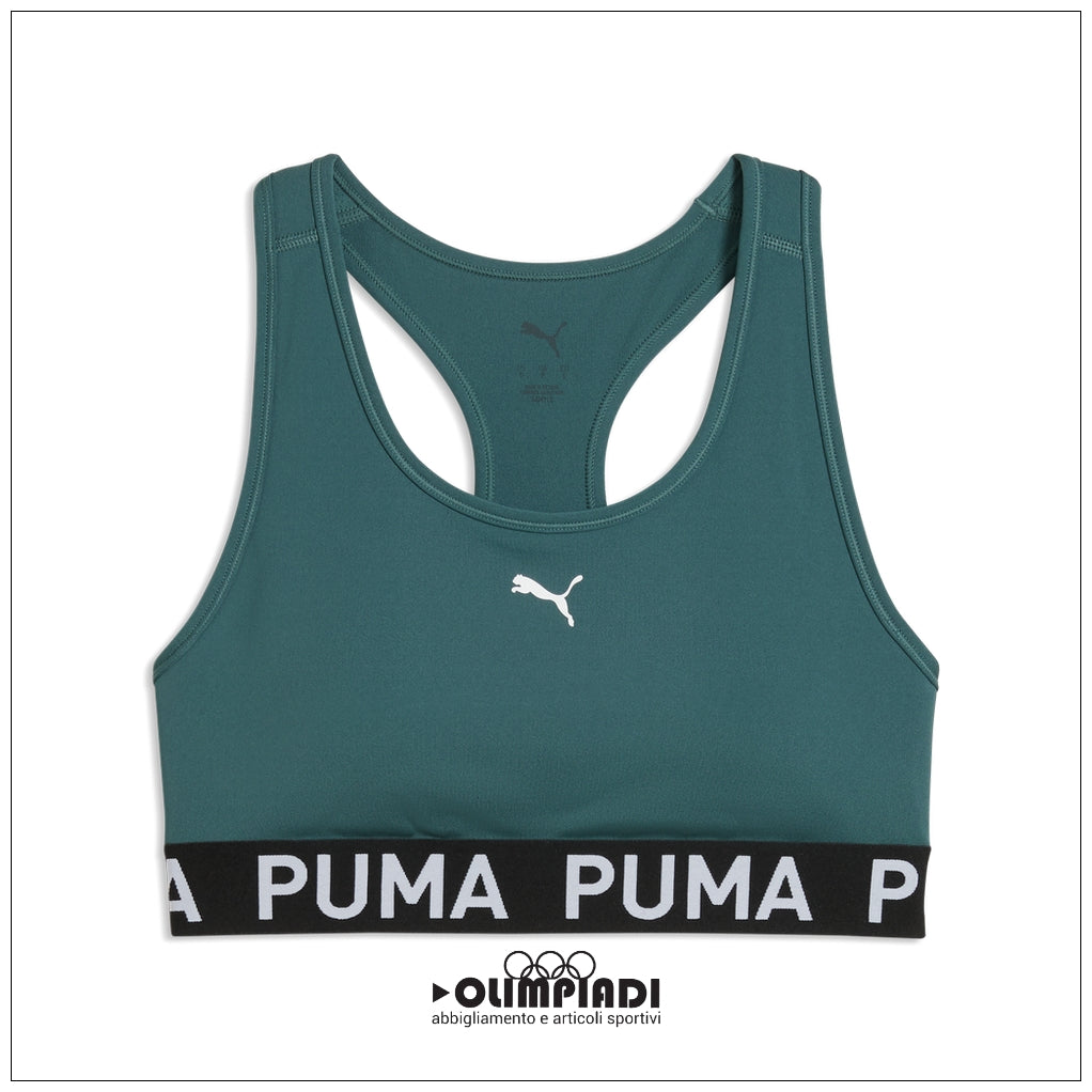 Reggiseno Sportivo Donna Puma 4Keeps Strong Bra Verde - 526962-21