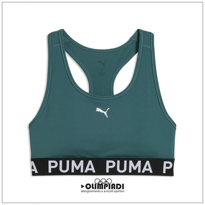 Reggiseno Sportivo Donna Puma 4Keeps Strong Bra Verde - 526962-21