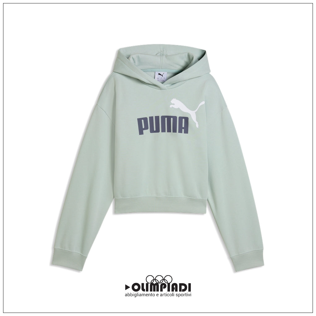 Felpa con Cappuccio Bambina e Ragazza Puma ESS 2 Color Verde Menta - 690717-29