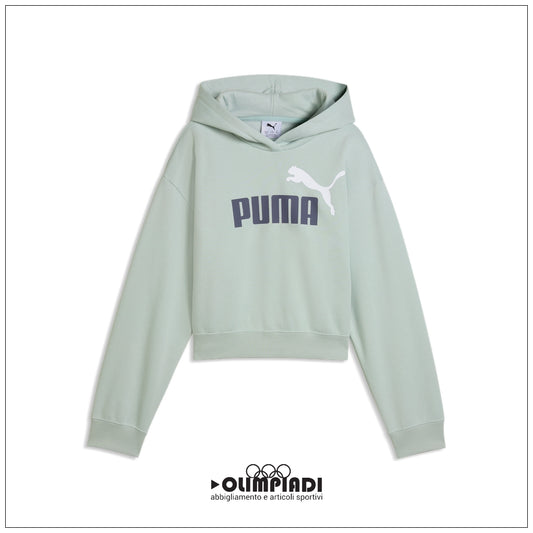 Felpa con Cappuccio Bambina e Ragazza Puma ESS 2 Color Verde Menta - 690717-29