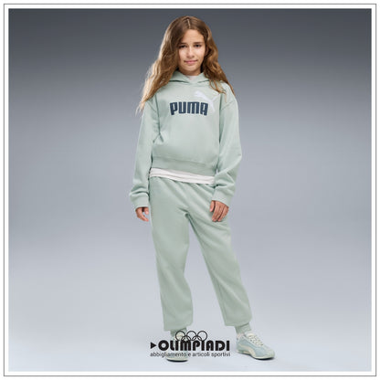 Felpa con Cappuccio Bambina e Ragazza Puma ESS 2 Color Verde Menta - 690717-29