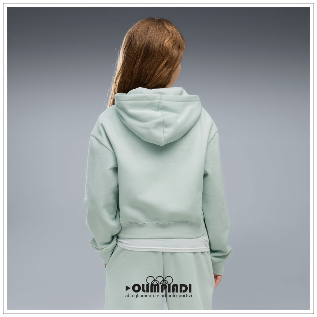 Felpa con Cappuccio Bambina e Ragazza Puma ESS 2 Color Verde Menta - 690717-29
