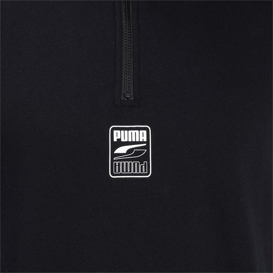 FELPA MEZZA ZIP PUMA 583573-01 NERO