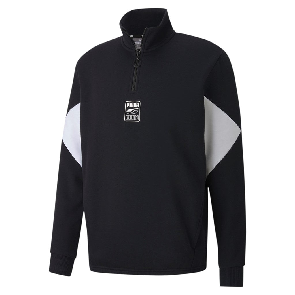 FELPA MEZZA ZIP PUMA 583573-01 NERO
