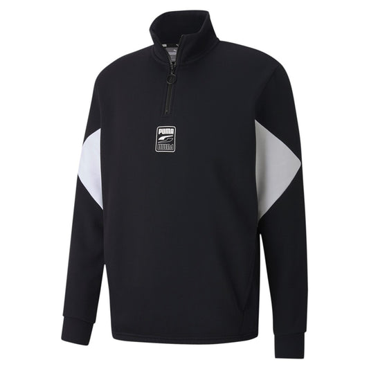 FELPA MEZZA ZIP PUMA 583573-01 NERO