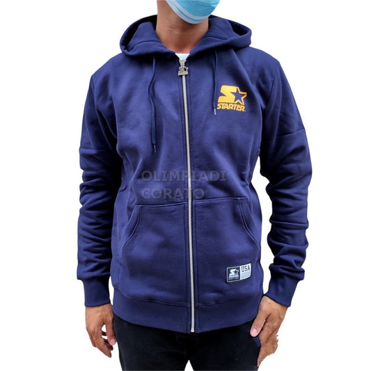 FELPA FULL ZIP CAPPUCCIO UOMO STARTER BLU