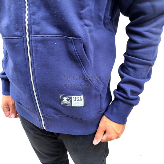 FELPA FULL ZIP CAPPUCCIO UOMO STARTER BLU