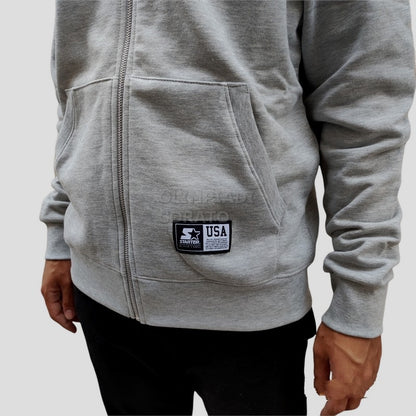 FELPA FULL ZIP CAPPUCCIO UOMO STARTER GRIGIO