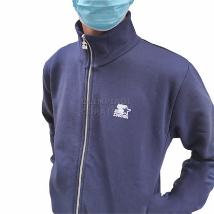 FELPA ZIP STARTER BLU