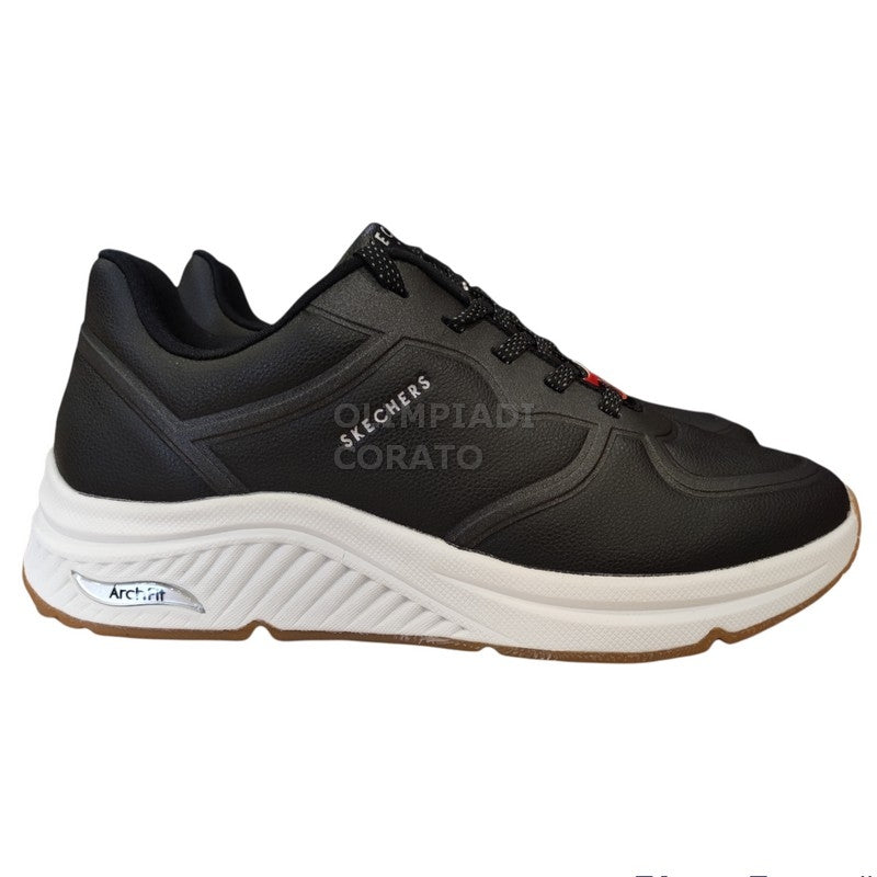 SKECHERS ARCH FIT NERO PELLE