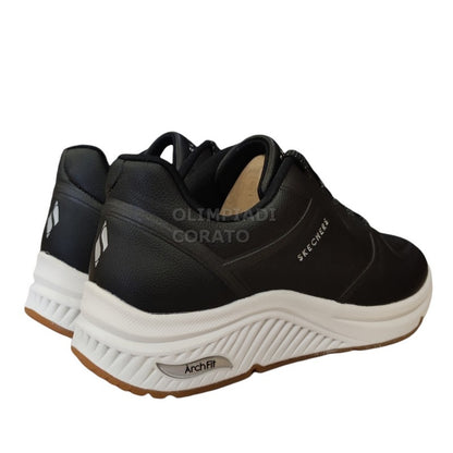 SKECHERS ARCH FIT NERO PELLE