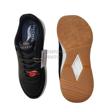 SKECHERS ARCH FIT NERO PELLE