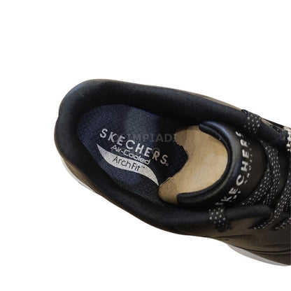 SKECHERS ARCH FIT NERO PELLE