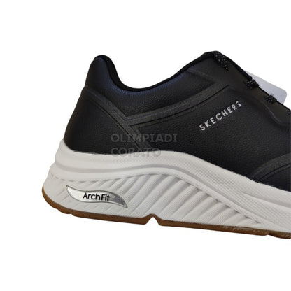 SKECHERS ARCH FIT NERO PELLE