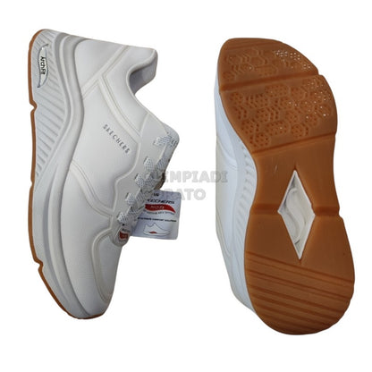 SKECHERS ARCH FITT PELLE BIANCA
