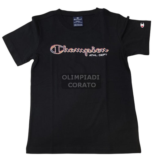 T SHIRT CHAMPION JR NERO