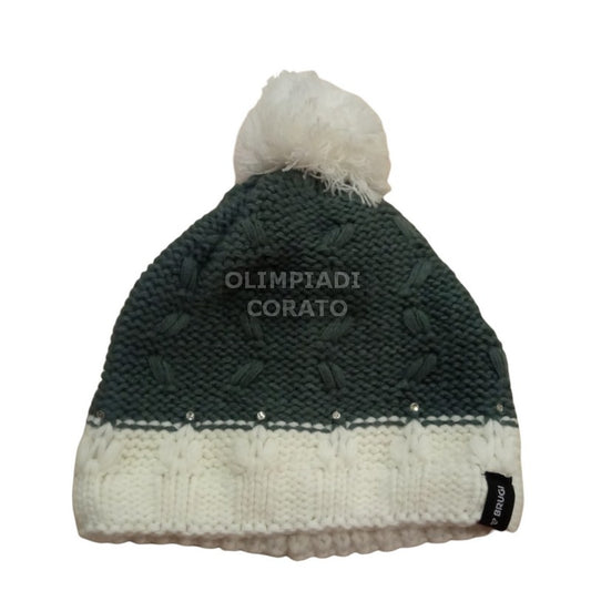 CAPPELLO LANA BRUGI PON PON GRIGIO