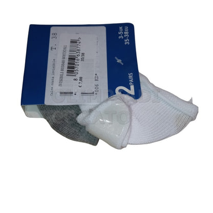 2 PAIA CALZINI INVISIBILI BIANCO