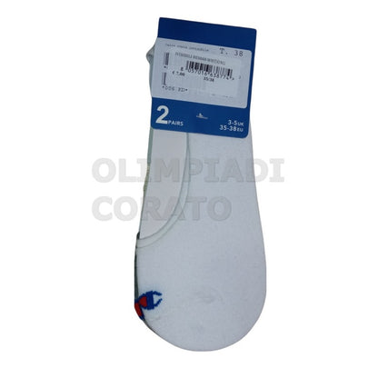 2 PAIA CALZINI INVISIBILI BIANCO