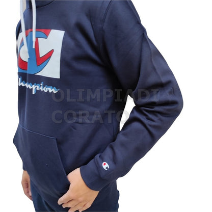 FELPA CAPPUCCIO CHAMPION BLU FELPA