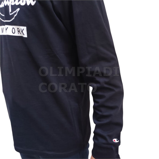 T SHIRT MANICA LUNGA CHAMPION NERO