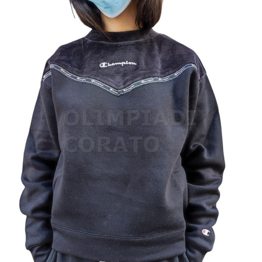FELPA GIRO DONNA CHAMPION NERO