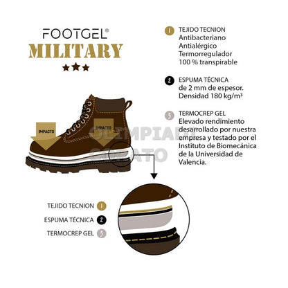 SOLETTA GEL PROF MILITARE EUCALIPTO